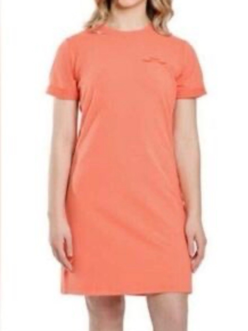 Coral Short Sleeve Mini Dress